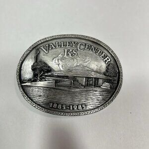 Valley Center KS 1885 - 1985 Ltd Edition Belt Buckle Commemorative No: 86 of 500